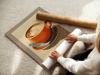 Pumpkin Spiced Poster – Autumn Latte Art Print - Just Great Posters