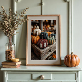 Knitted Pumpkins Poster – Craft - Core Autumn Decor - Just Great Posters
