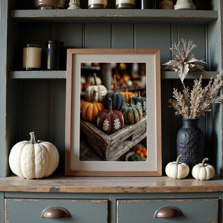 Knitted Pumpkins Poster – Craft - Core Autumn Decor - Just Great Posters