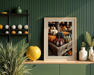 Knitted Pumpkins Poster – Craft - Core Autumn Decor - Just Great Posters