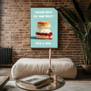 Cream or Jam First Poster - Just Great Posters