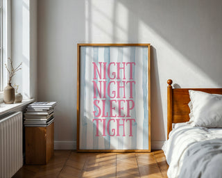 Night Night Sleep Tight Kids Print - Just Great Posters