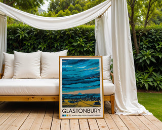 Glastonbury Festival Poster – Worthy Farm Landscape Print, Somerset Wall Art - Just Great Posters