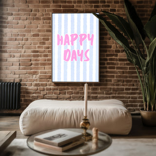 Happy Days Retro Pastel Wall Poster - Just Great Posters