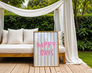 Happy Days Retro Pastel Wall Poster - Just Great Posters