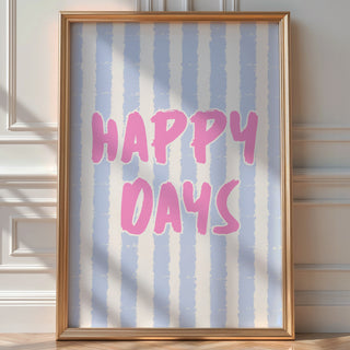 Happy Days Retro Pastel Wall Poster - Just Great Posters