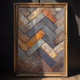 Distressed Parquet Wood Art - Just Great Posters