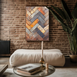 Distressed Parquet Wood Art - Just Great Posters
