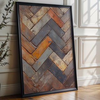 Distressed Parquet Wood Art - Just Great Posters