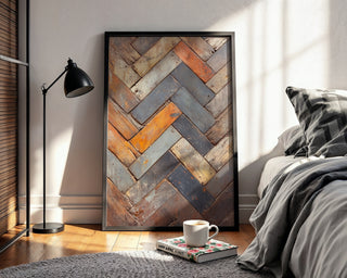 Distressed Parquet Wood Art - Just Great Posters