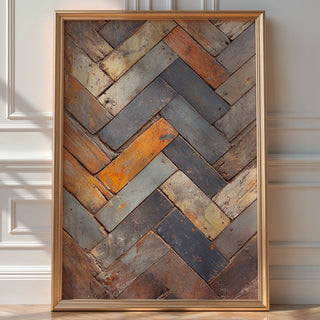 Distressed Parquet Wood Art - Just Great Posters