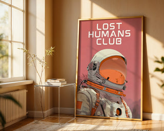 Lost Humans Club Astronaut Poster - Just Great Posters