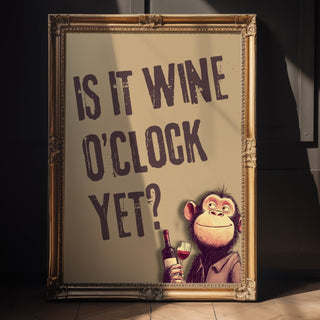 Funny Wine Poster – Cheeky Wall Art for Kitchen, Bar or Wine Lovers - Just Great Posters