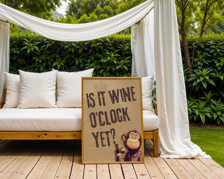 Funny Wine Poster – Cheeky Wall Art for Kitchen, Bar or Wine Lovers - Just Great Posters