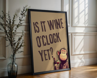 Funny Wine Poster – Cheeky Wall Art for Kitchen, Bar or Wine Lovers - Just Great Posters