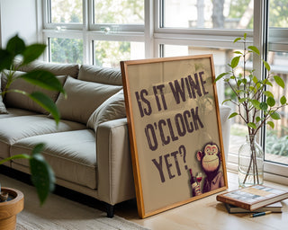 Funny Wine Poster – Cheeky Wall Art for Kitchen, Bar or Wine Lovers - Just Great Posters