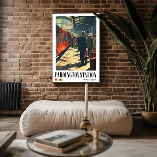 Vintage Paddington Station Travel Poster – Retro London Train Wall Art, Elegant British Railway Print - Just Great Posters