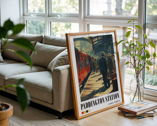 Vintage Paddington Station Travel Poster – Retro London Train Wall Art, Elegant British Railway Print - Just Great Posters
