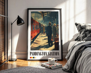 Vintage Paddington Station Travel Poster – Retro London Train Wall Art, Elegant British Railway Print - Just Great Posters