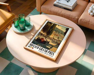 Retro Monaco Grand Prix Poster – Vintage Formula 1 Racing Art Print, French Riviera Motorsport Decor - Just Great Posters