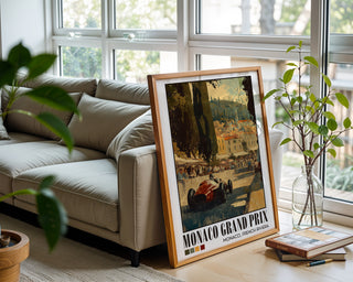 Retro Monaco Grand Prix Poster – Vintage Formula 1 Racing Art Print, French Riviera Motorsport Decor - Just Great Posters