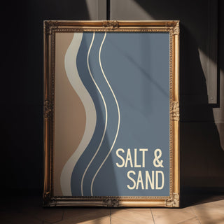 Salt & Sand – Wavy Beachscape Poster - Just Great Posters