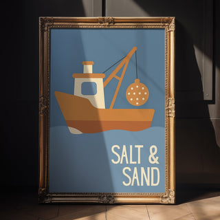 Salt & Sand – Fishing Boat Wall Poster - Just Great Posters