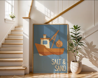 Salt & Sand – Fishing Boat Wall Poster - Just Great Posters