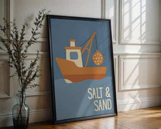 Salt & Sand – Fishing Boat Wall Poster - Just Great Posters
