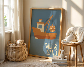 Salt & Sand – Fishing Boat Wall Poster - Just Great Posters