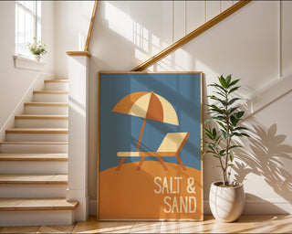 Salt & Sand – Beach Chair Art Print - Just Great Posters