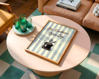 Stir Kindness Serve Joy Poster, Wholesome Cooking Quote Wall Art - Just Great Posters