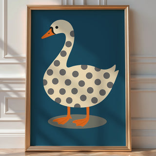 Goose Wall Art – Minimalist Animal Poster, Modern Whimsical Bird Print, Neutral Graphic Farmhouse Decor, Bold Art - Just Great Posters