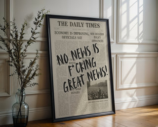No News Is Great News Poster - Just Great Posters