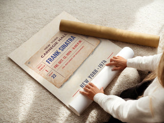 Vintage Concert Ticket Poster – Frank Sinatra at Carnegie Hall, 1974 - Just Great Posters