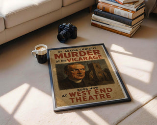 Murder at the Vicarage Poster – Vintage Agatha Christie Mystery Print, Retro West End Theatre Decor - Just Great Posters