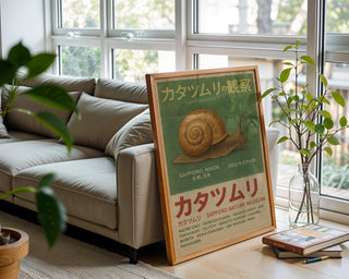 Snail Poster – KATATSUMURI Vintage Japanese Nature Print, Sapporo Museum Art, Physical Poster Only - Just Great Posters