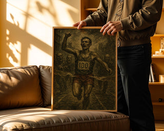 Zombie Apocalypse Runner Print | Horror Running Wall Art | Undead Marathon Poster | Dark Humor Survival Art | Free Shipping - Just Great Posters