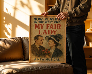 My Fair Lady Poster with Flowers | Vintage West End Musical Print | Retro Romance Theatre Wall Art | Free Shipping - Just Great Posters