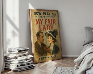 My Fair Lady Poster with Flowers | Vintage West End Musical Print | Retro Romance Theatre Wall Art | Free Shipping - Just Great Posters