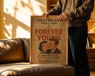Forever Young Musical Poster | Vintage West End Romance Print | Retro Love Story Theatre Wall Art | Free Shipping - Just Great Posters