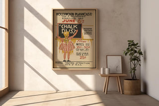 Chalk Dust WPA Poster Print – Retro School Play Wall Art, 1930s Federal Theatre Comedy Drama, Hollywood Playhouse Vintage Decor - Just Great Posters