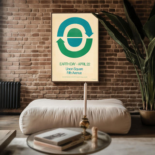 First Earth Day Poster Print – 1970s Environmental Graphic Art, Union Square Protest Design, Retro Minimalist Eco Wall Decor - Just Great Posters