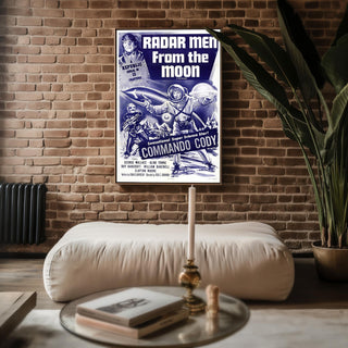 Retro Sci - Fi Movie Poster Print – Radar Men from the Moon – 1950s Space Serial Reprint – Commando Cody Rocket Adventure Scene - Just Great Posters