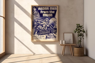 Retro Sci - Fi Movie Poster Print – Radar Men from the Moon – 1950s Space Serial Reprint – Commando Cody Rocket Adventure Scene - Just Great Posters