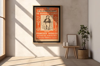 Show Poster Print – Marquis of Lilliput Exhibition Reprint – Smallest Man Display Poster – Don Francisco Vintage Sideshow - Just Great Posters