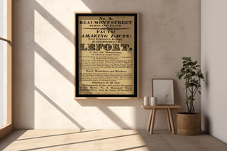 Freak Show Poster Print – Mademoiselle Lefort Vintage Reprint – Bearded Lady Flyer from 1800s Exhibition of Natural Wonders - Just Great Posters