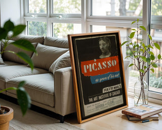 Vintage Exhibition Poster Print – Picasso 40 Years of His Art WPA Reprint – Art Institute of Chicago 1950s Modernist Design - Just Great Posters