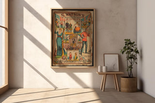 Vintage Sideshow Poster Print – Watson’s Living Curiosities Reprint – Freak Show Museum Poster with Performers and Claims - Just Great Posters