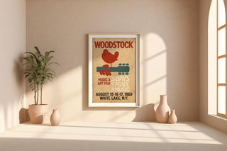 Woodstock Poster | Retro Music Festival Wall Art | 1969 Hippie Psychedelic Print | Vintage Rock Concert Decor | Free Shipping - Just Great Posters